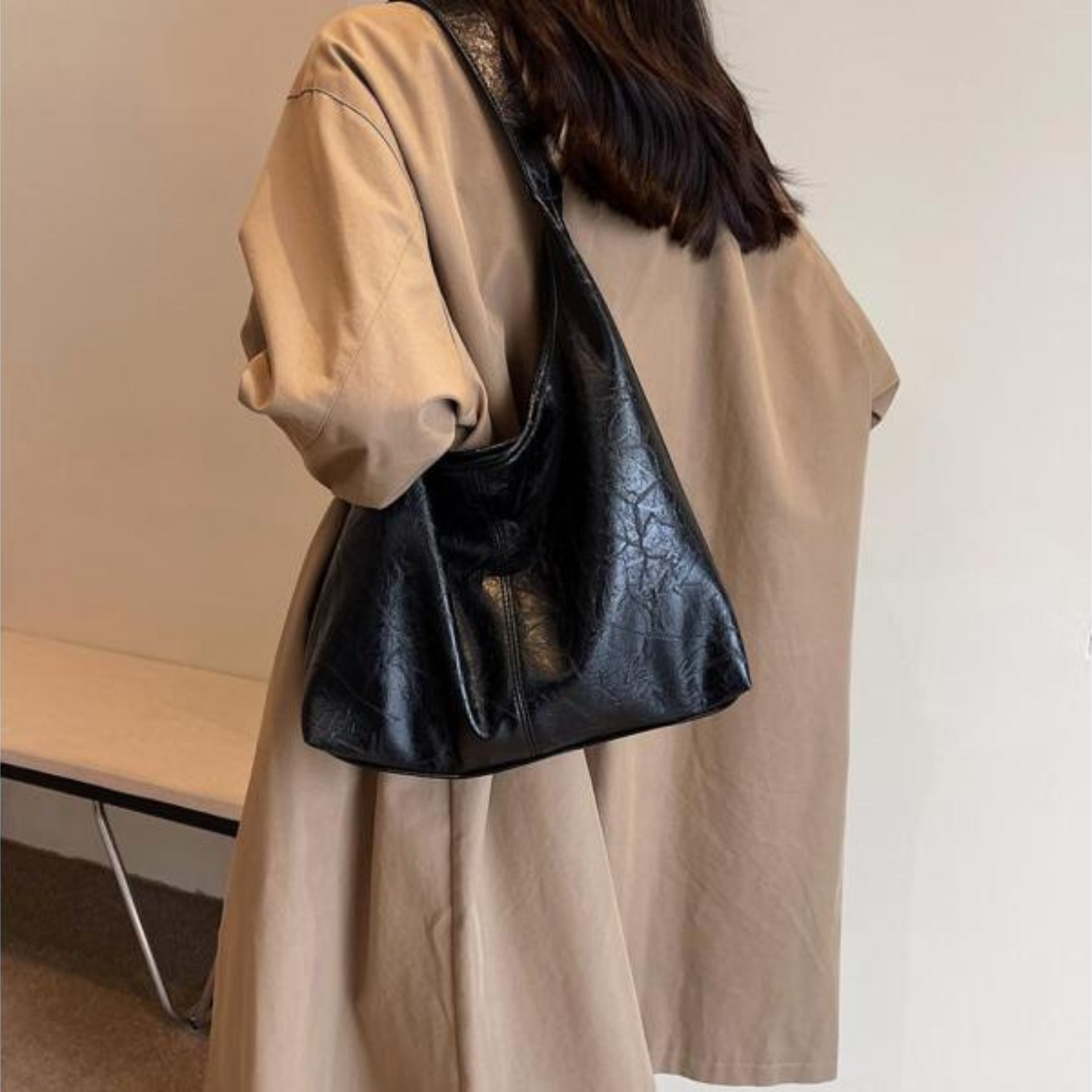 Hobo Bag - Everyday - Vegan Leather - Shoulder Bag - Leatherette Handbag-Fashion Nora