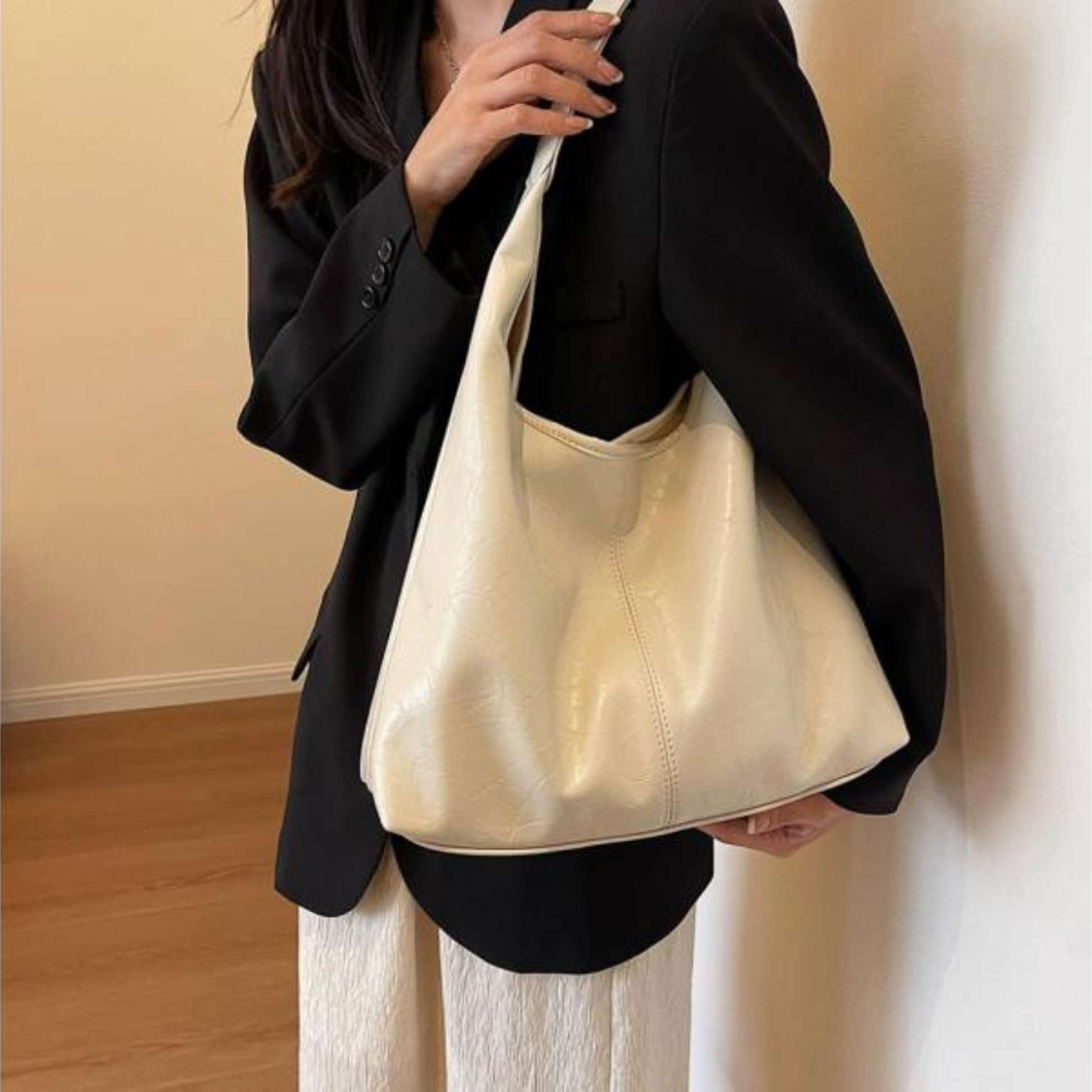 Hobo Bag - Everyday - Vegan Leather - Shoulder Bag - Leatherette Handbag-Fashion Nora