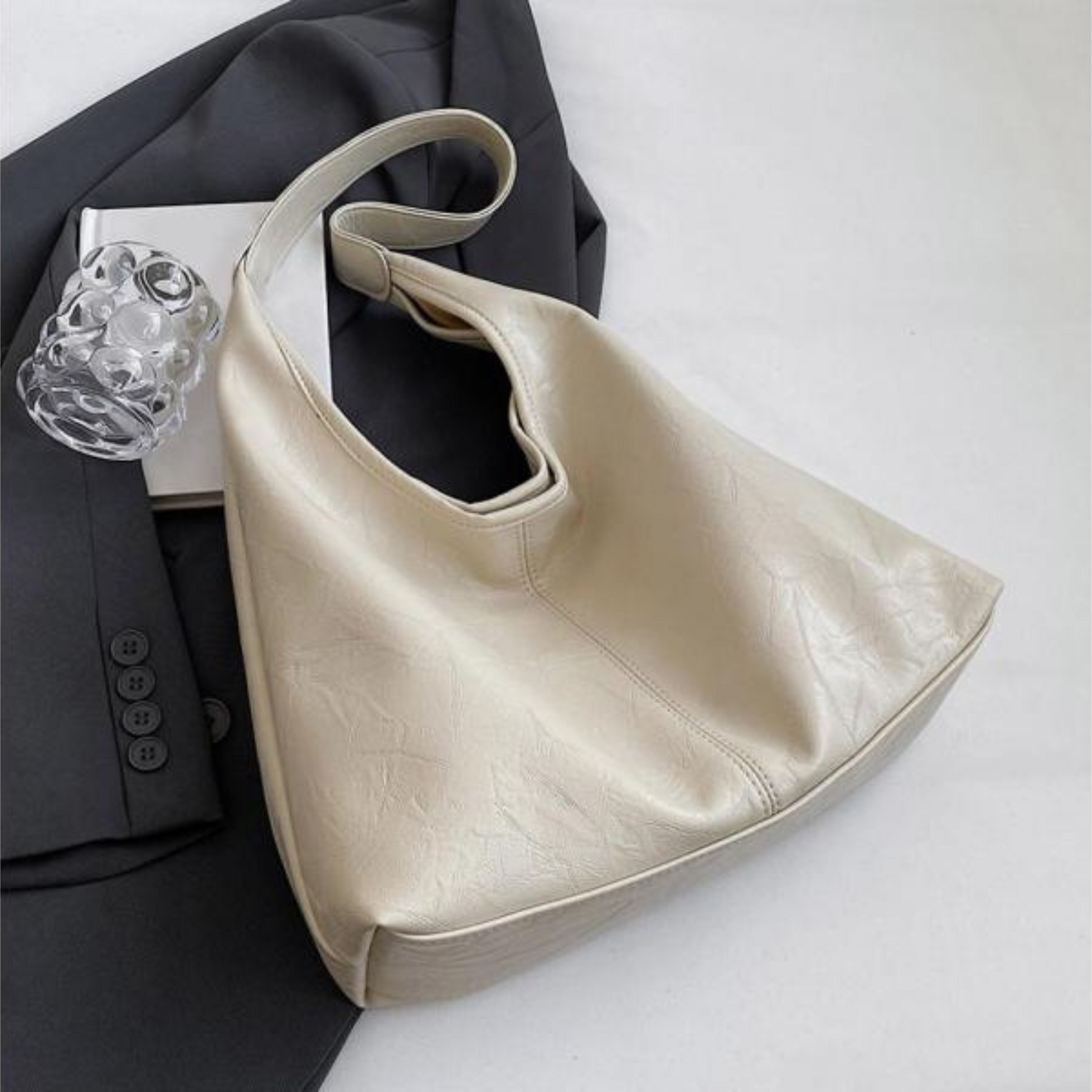 Hobo Bag - Everyday - Vegan Leather - Shoulder Bag - Leatherette Handbag-Fashion Nora