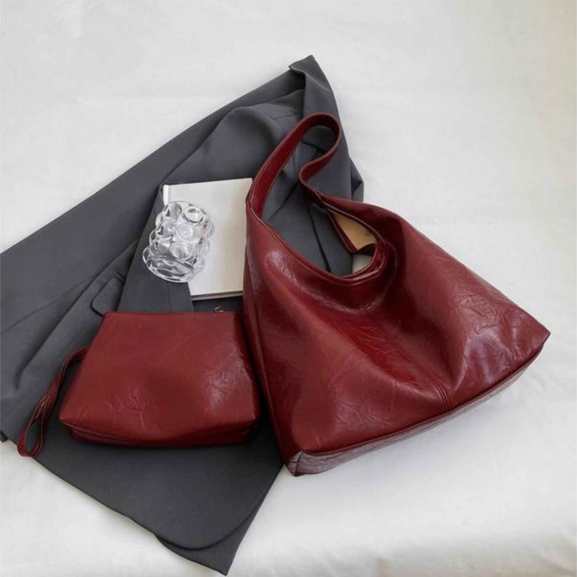 Hobo Bag - Everyday - Vegan Leather - Shoulder Bag - Leatherette Handbag-Fashion Nora