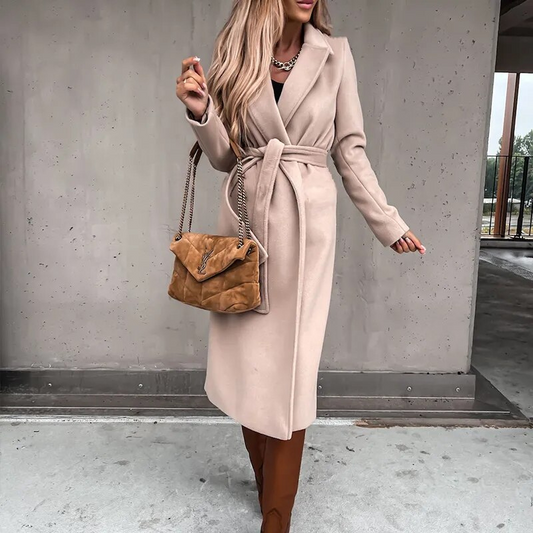 Imani Coat | Elegant long coat for women-Fashion Nora