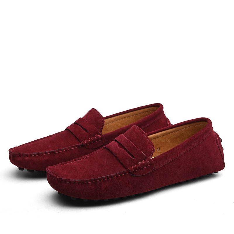 Italian Men's Fashion Casual Suede Loafers For Men-Fashion Nora