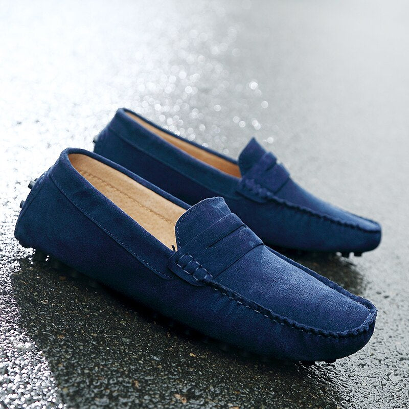 Italian Men's Fashion Casual Suede Loafers For Men-Fashion Nora