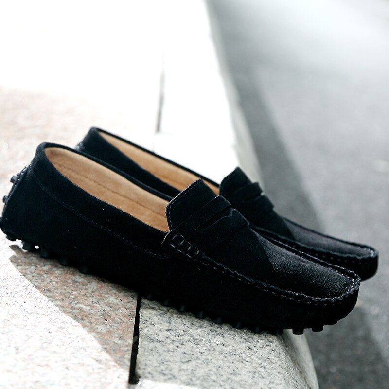 Italian Men's Fashion Casual Suede Loafers For Men-Fashion Nora