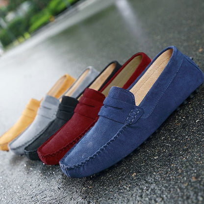 Italian Men's Fashion Casual Suede Loafers For Men-Fashion Nora