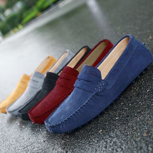 Italian Men's Fashion Casual Suede Loafers For Men-Fashion Nora