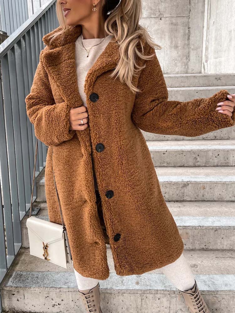 Jennifer Teddy Coat | Warm long teddy coat is the top trend in 2024-Fashion Nora