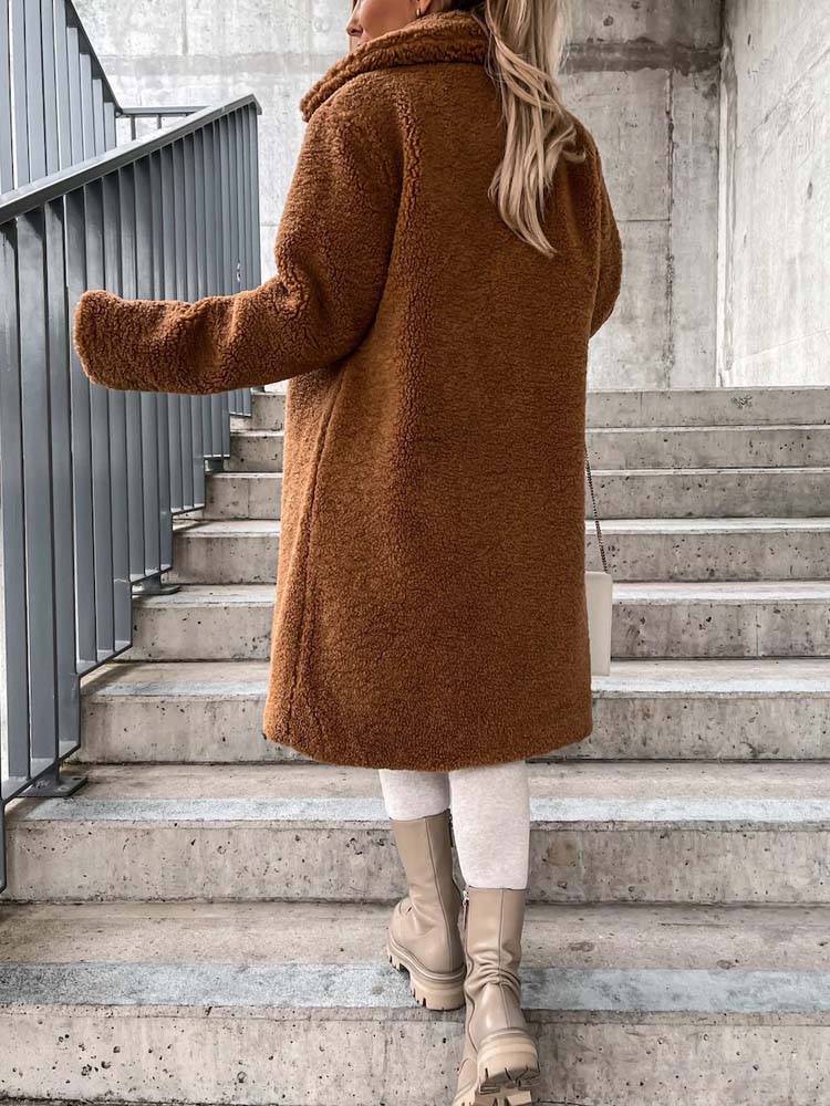 Long teddy bear coat hotsell