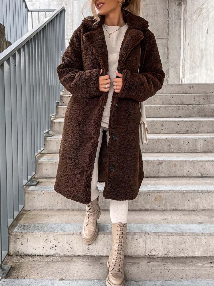 Jennifer Teddy Coat | Warm long teddy coat is the top trend in 2024-Fashion Nora