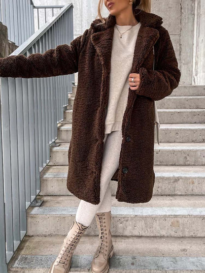 Jennifer Teddy Coat | Warm long teddy coat is the top trend in 2024-Fashion Nora