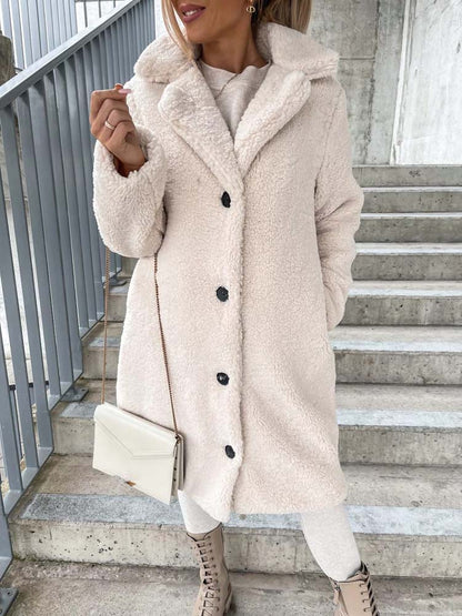 Jennifer Teddy Coat | Warm long teddy coat is the top trend in 2024-Fashion Nora