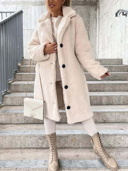 Jennifer Teddy Coat | Warm long teddy coat is the top trend in 2024-Fashion Nora