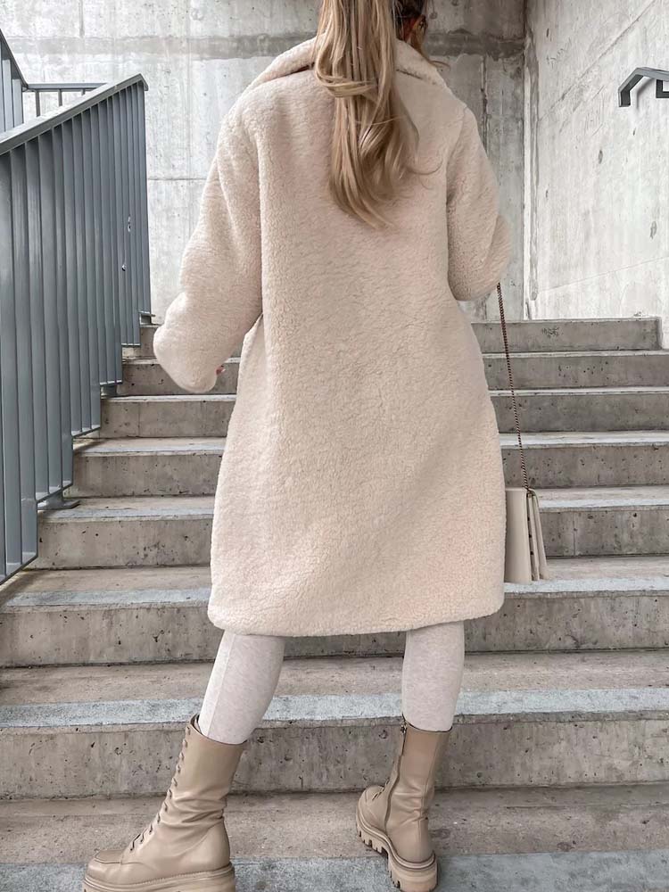 Jennifer Teddy Coat | Warm long teddy coat is the top trend in 2024-Fashion Nora