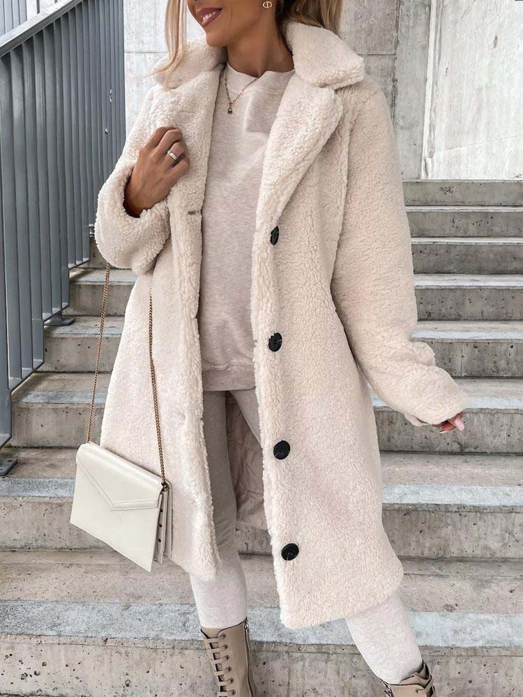 Jennifer Teddy Coat | Warm long teddy coat is the top trend in 2024-Fashion Nora