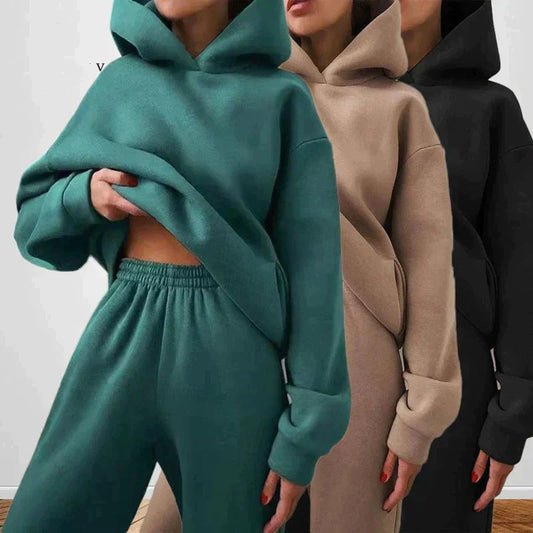 Jogger Set - Cozy - Oversized - Hoodie and Sweatpants Set - Jogging Suits for Women-Fashion Nora