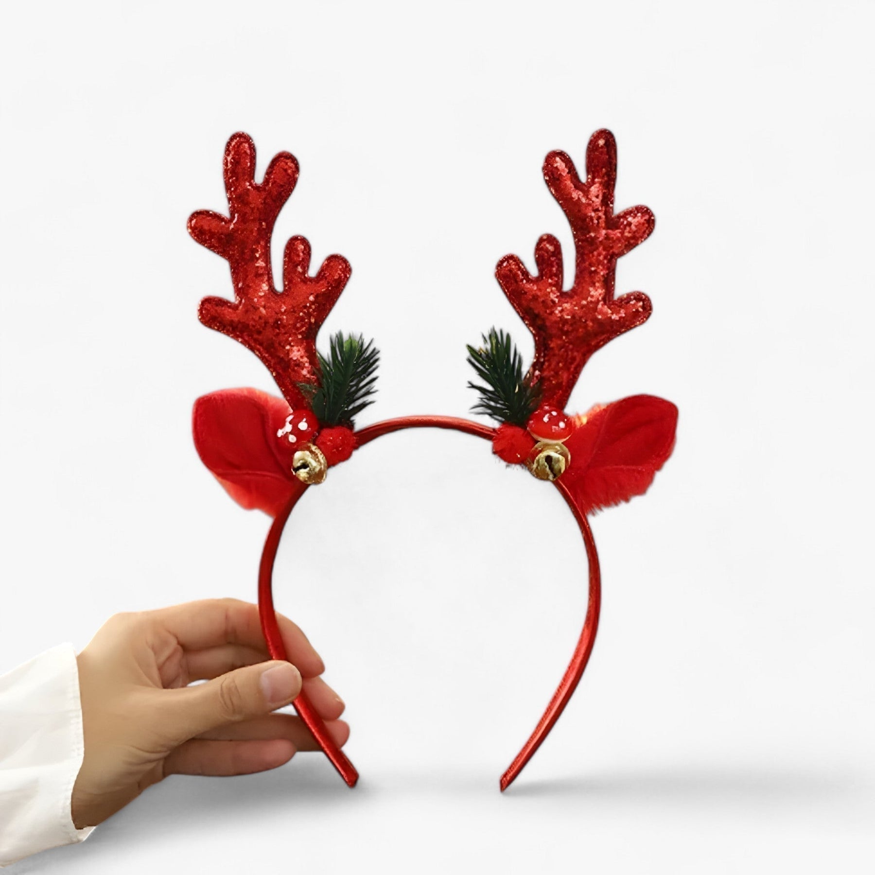 JollyBelle - Light Christmas Headband with Antlers-Fashion Nora