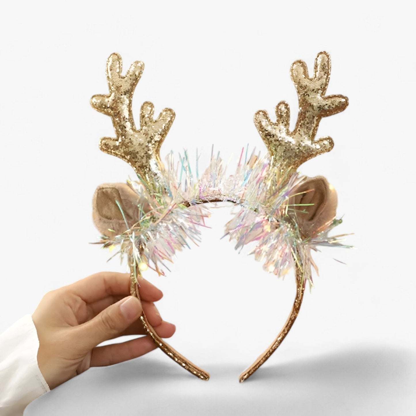 JollyBelle - Light Christmas Headband with Antlers-Fashion Nora