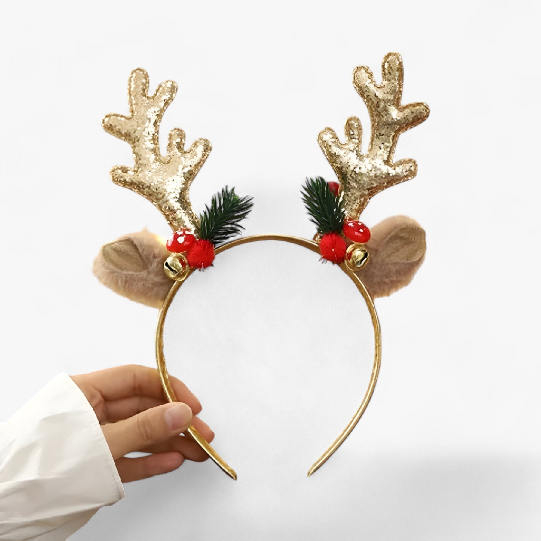 JollyBelle - Light Christmas Headband with Antlers-Fashion Nora