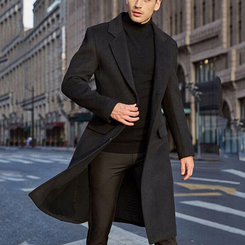 Jonah coat | Classic long wool coat for men for fall and winter-Fashion Nora