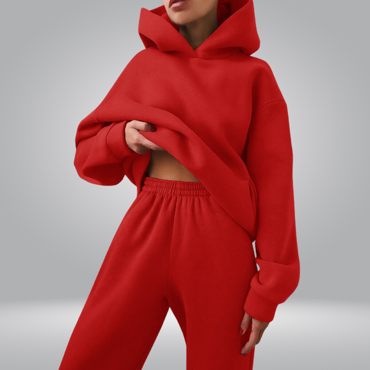 Josephine Tracksuit | Casual 2-piece hoodie & sweatpants set for women-Fashion Nora