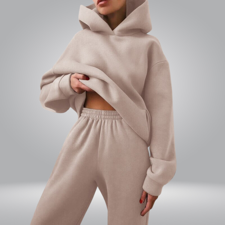 Josephine Tracksuit | Casual 2-piece hoodie & sweatpants set for women-Fashion Nora