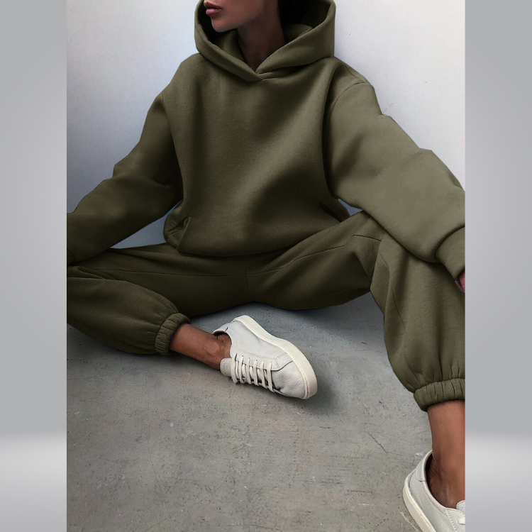 Josephine Tracksuit | Casual 2-piece hoodie & sweatpants set for women-Fashion Nora