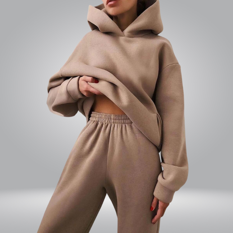 Josephine Tracksuit | Casual 2-piece hoodie & sweatpants set for women-Fashion Nora