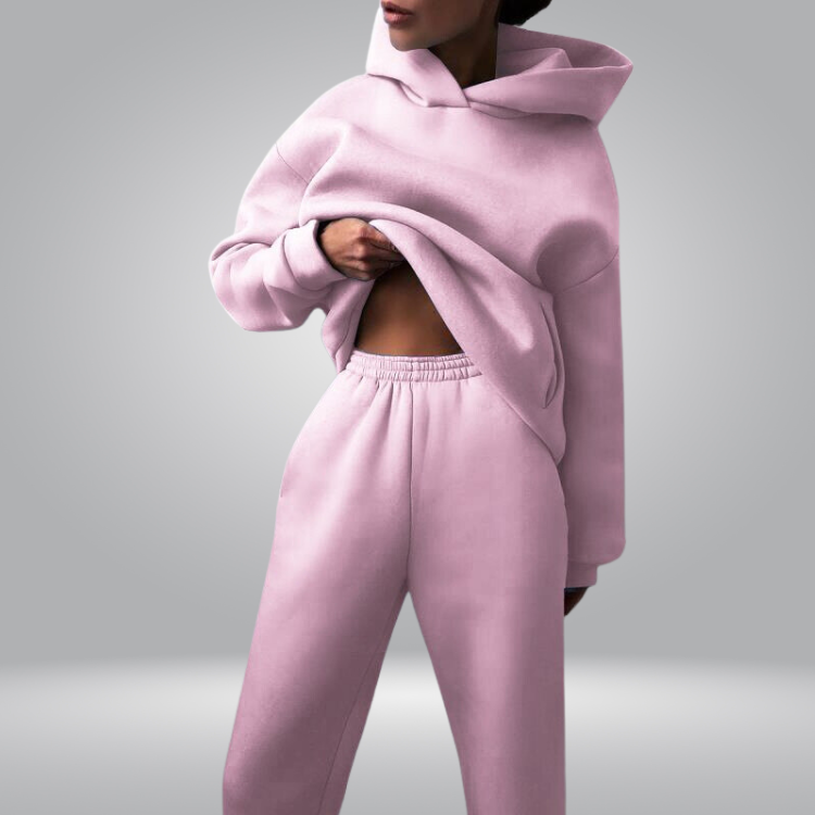 Josephine Tracksuit | Casual 2-piece hoodie & sweatpants set for women-Fashion Nora