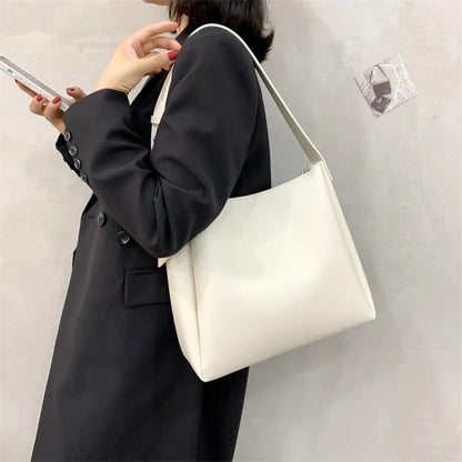 Leather Bag - Women's Leatherette Shoulder Tote Bag and Small Purse-Fashion Nora