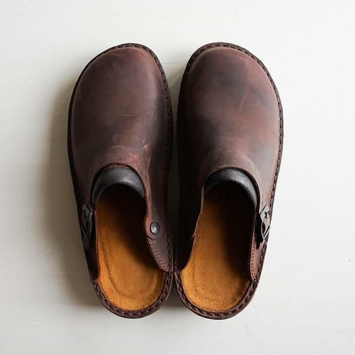 Leather Slippers | Slip-On | Orthopedic | Mule Slippers | Men's Sandals-Fashion Nora