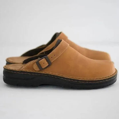 Leather Slippers | Slip-On | Orthopedic | Mule Slippers | Men's Sandals-Fashion Nora