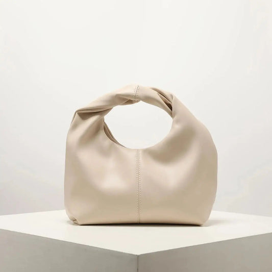 Leatherette Bag | Square | Faux Leather | Knot Bag | Small Handbag-Fashion Nora