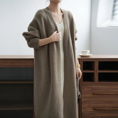 Long Cardigan | Open Front | Knitted | Oversized Cardigan | Women's Clothing-Fashion Nora