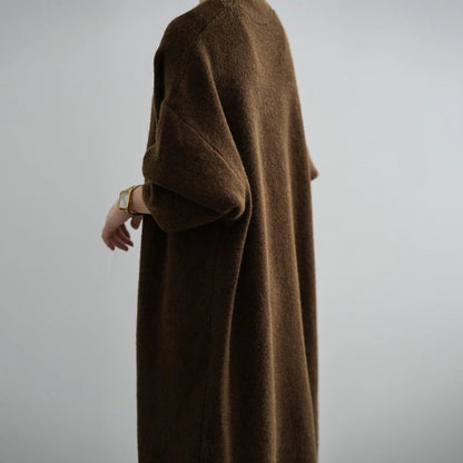 Long Cardigan | Open Front | Knitted | Oversized Cardigan | Women's Clothing-Fashion Nora