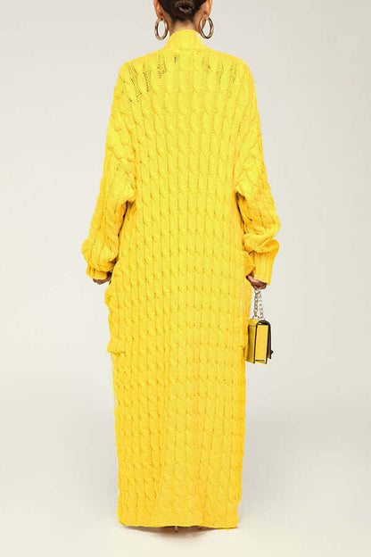 Long Cardigan | Open Front | Pocket | Knitted Cardigan | Long Cardigans for Women-Fashion Nora