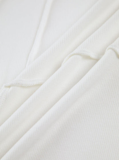 Long Sleeve Top | Ribbed | Slim Fit | Long Sleeve Shirt | Women's Clothing-Fashion Nora