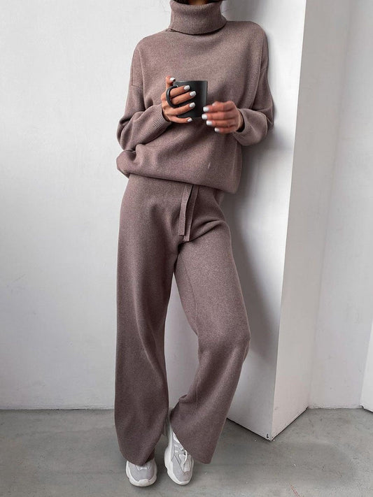 Lounge Set | Turtleneck | Loose Fit | Two-Piece Set | Women's Clothing-Fashion Nora