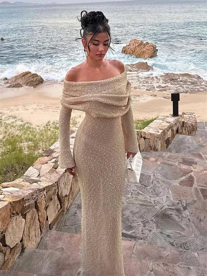 Mara - Glam Knitted Dress for Summer Vacation-Fashion Nora