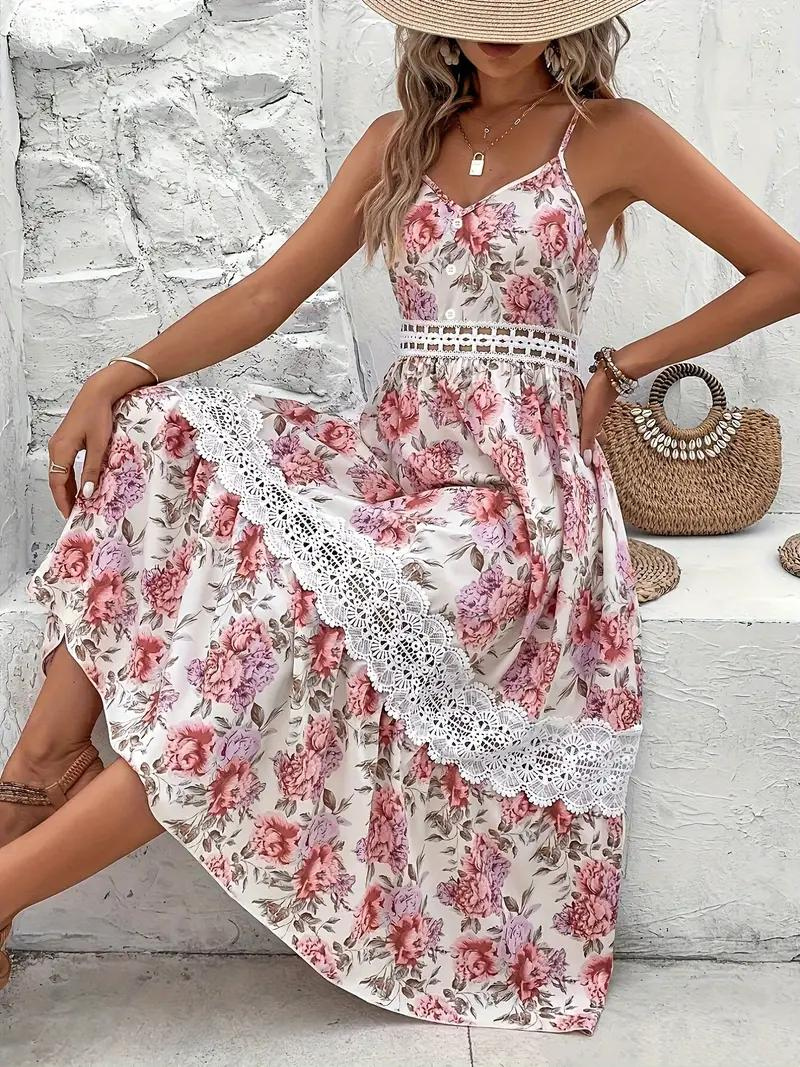 Maxi Dress - Floral - Lace - Summer Dress - Maxi Sundress-Fashion Nora