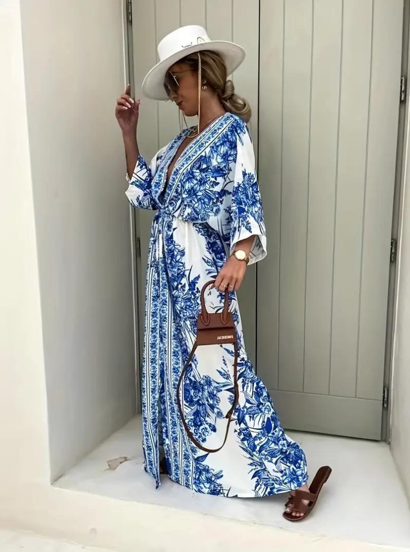 Maxi dress half sleeve hotsell