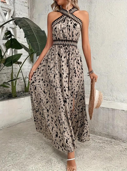 Maxi Dress, Halterneck, Boho Style, Summer Dress, Long Dresses-Fashion Nora