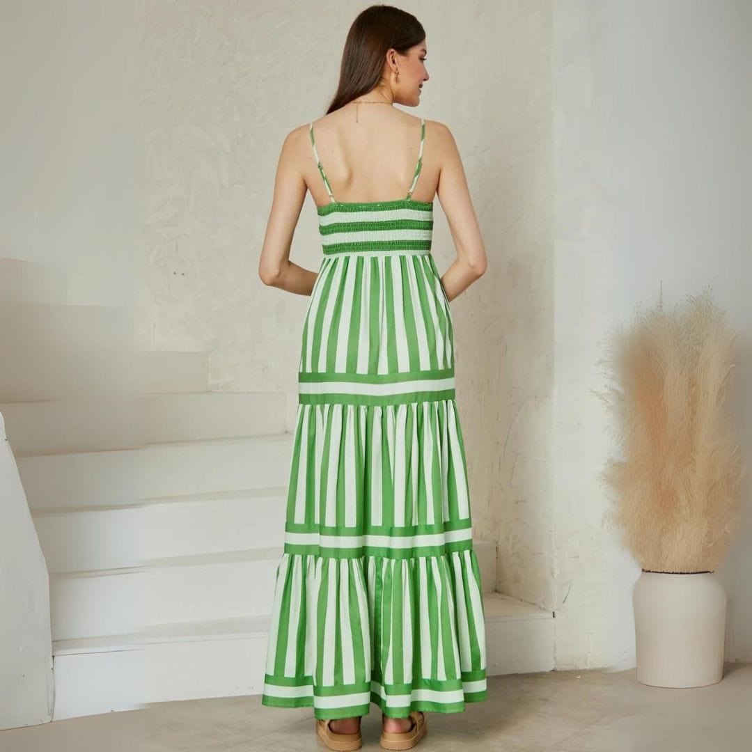 Maxi Dress | Striped | Sleeveless | Flowy Dress | Maxi Sundress-Fashion Nora