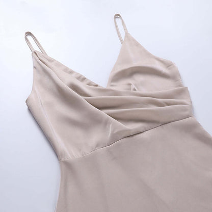 Maxi Dress | V-Neck | Slit | Elegant Dress | Party Dress-Fashion Nora