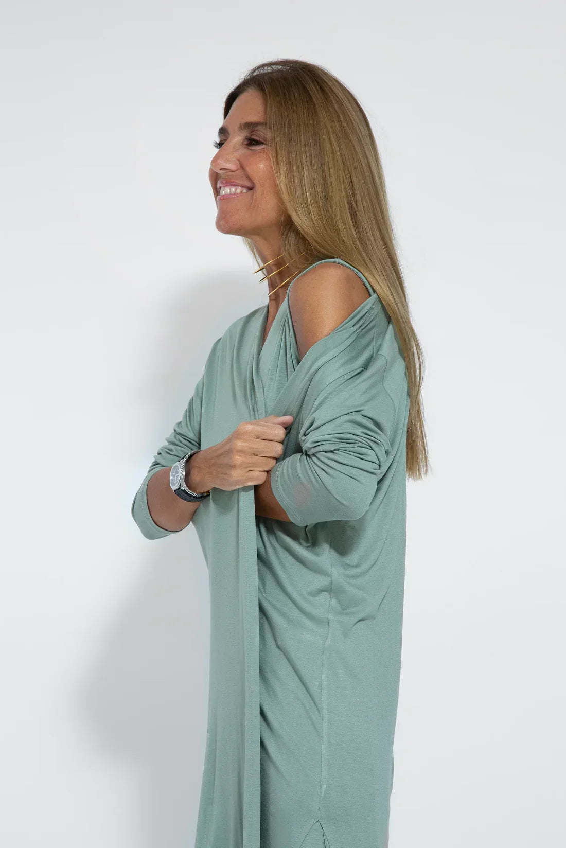 Maxi Dress - Women's V-Neck Dress and Long Cardigan Two-Piece Set-Fashion Nora