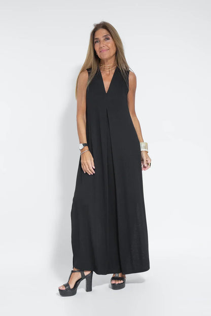 Maxi Dress - Women's V-Neck Dress and Long Cardigan Two-Piece Set-Fashion Nora