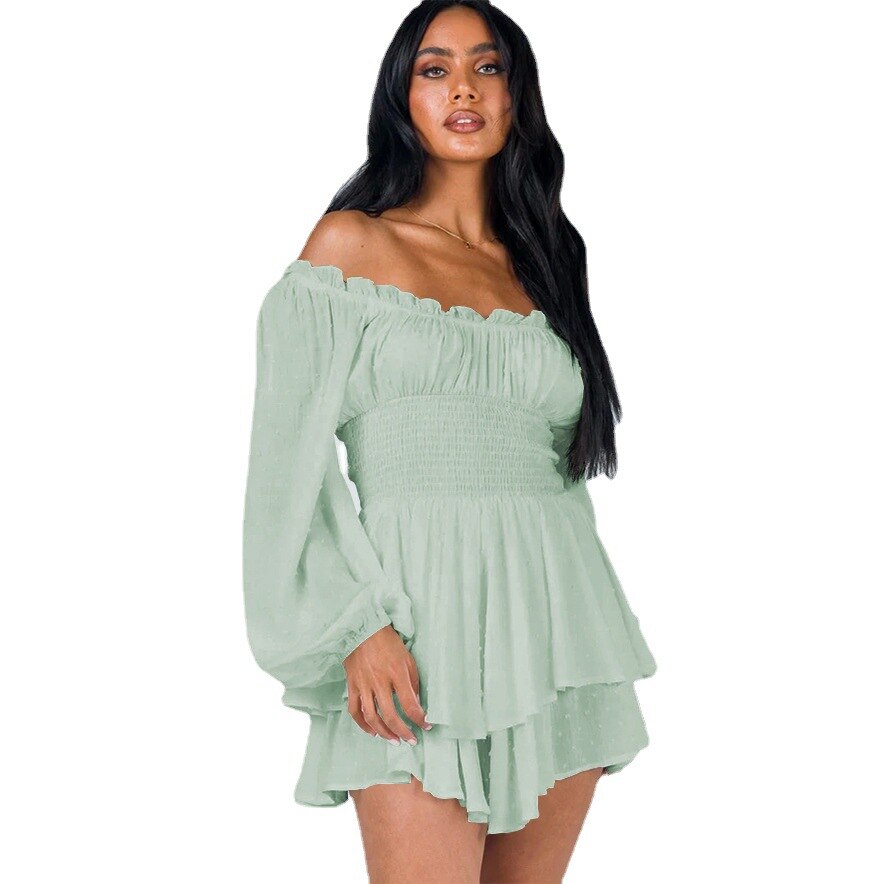 Melissa - Summer Dress with Off Shoulder and Ruffles-Fashion Nora