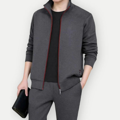 Men's Tracksuit | Drawstring | Two-Piece Set | Sweatpants | Zip-Up Jacket-Fashion Nora