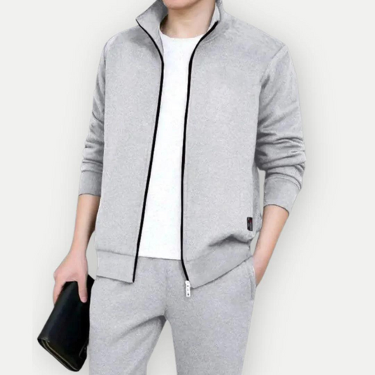 Men's Tracksuit | Drawstring | Two-Piece Set | Sweatpants | Zip-Up Jacket-Fashion Nora