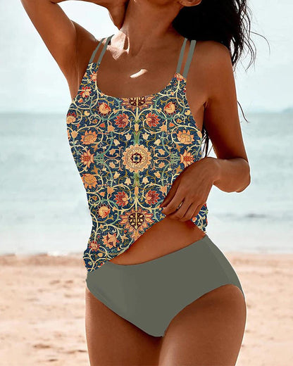 NELLY | Stylish printed tankini swimwear-Fashion Nora