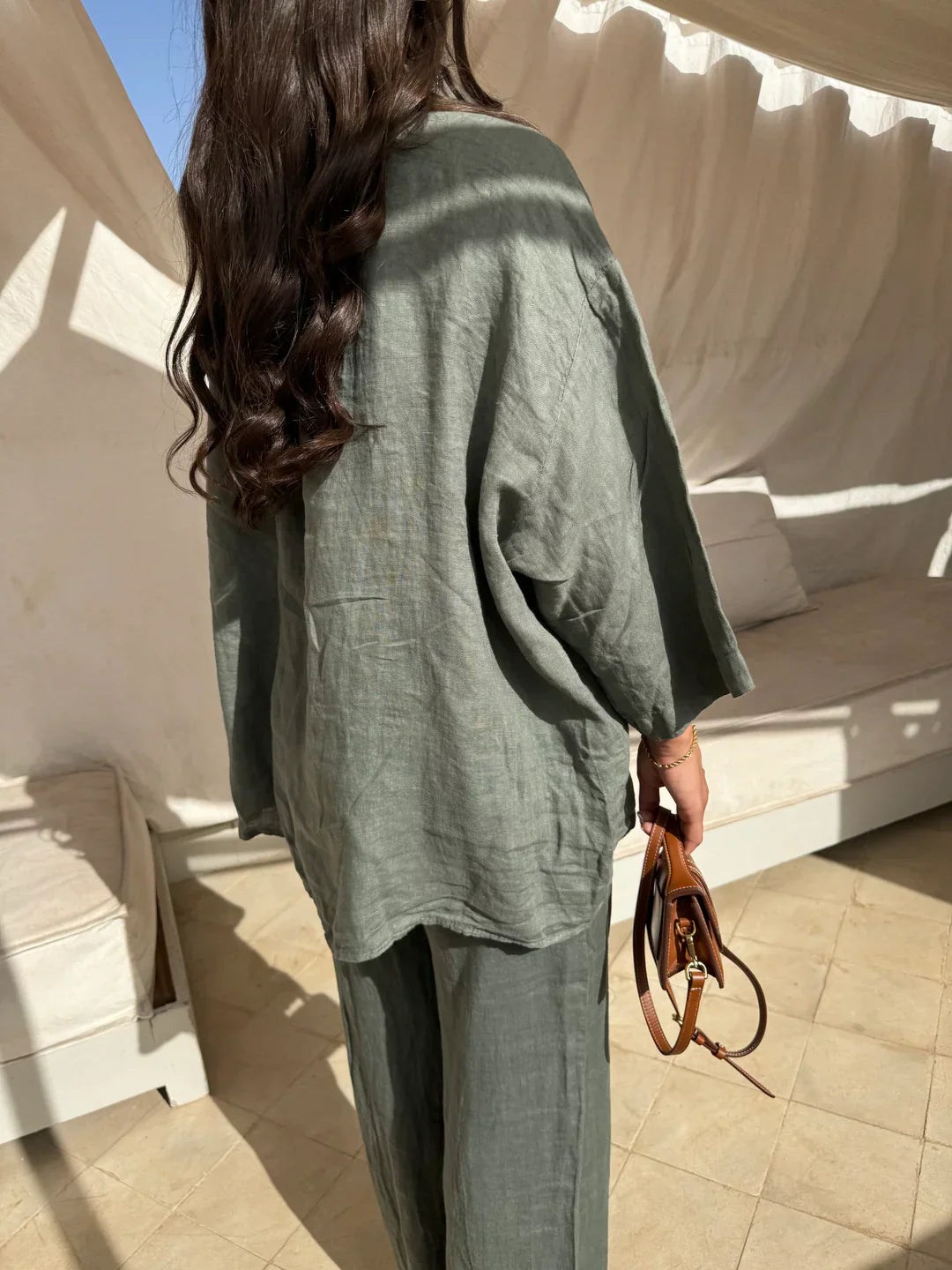 Noble Elegance Linen Set-Fashion Nora